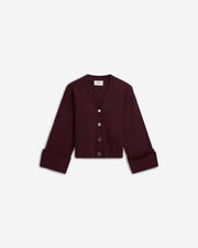 Atari Rib cardigan Burgunder