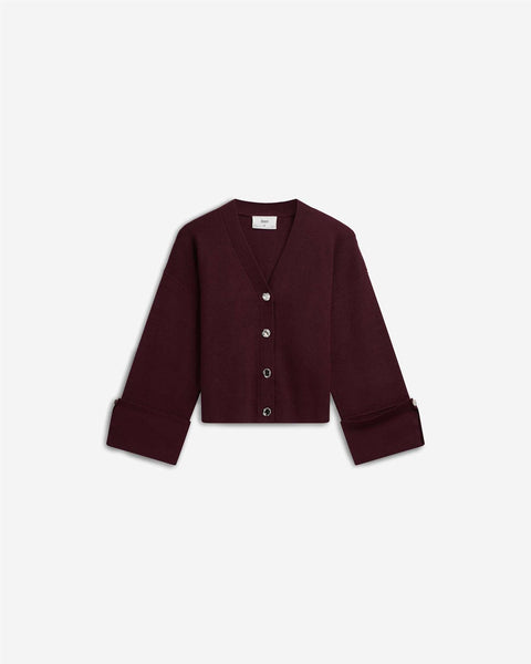 Atari Rib cardigan Burgunder