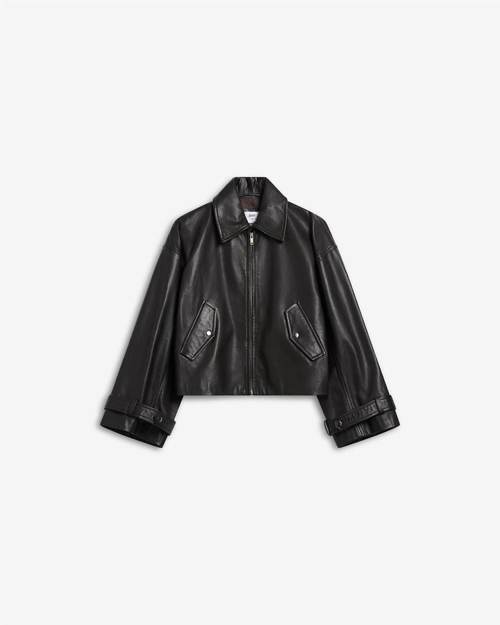 Zephyr leather jacket Brun
