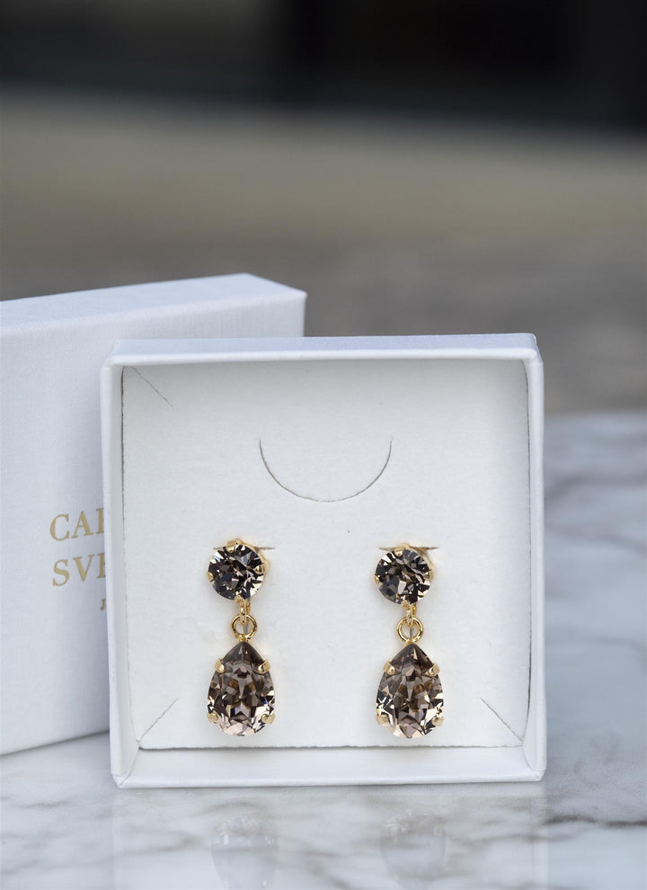 Mini drop earrings Grå