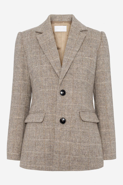 Brook Check Blazer Brun Melert