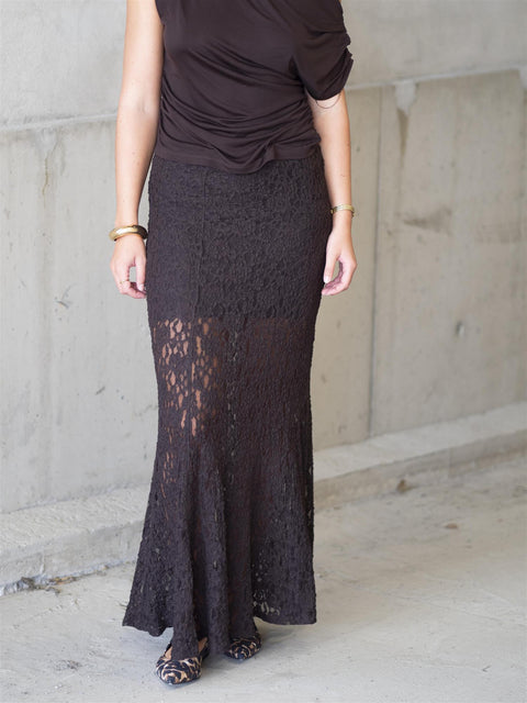 Akasha Lace Skirt Brun