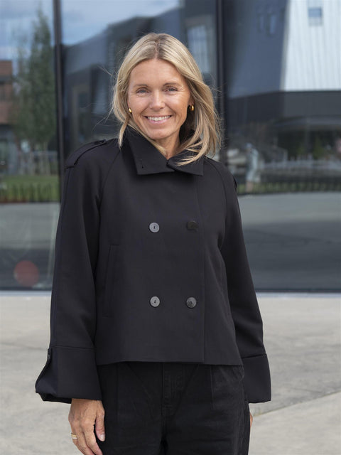 Avenue trenchcoat Sort