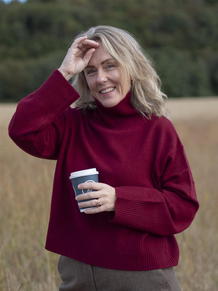Abigail Knit Mørkerød