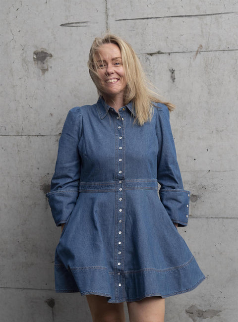 Denim MIni Dress Blå