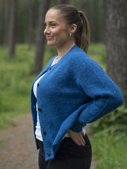 Lulu short cardigan Blå