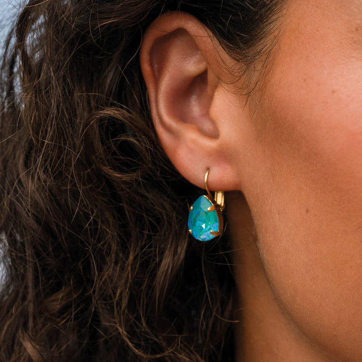 Mini drop clasp earrings Turkis