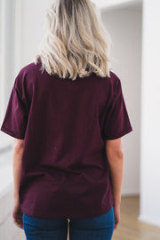 Linn Logo Tee Burgunder