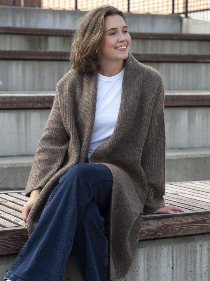 Lenemai Cardigan Brun Melert