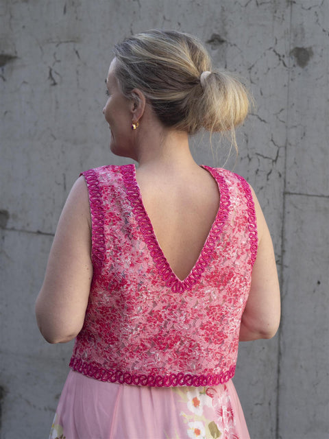 Embroidered Top Rosa