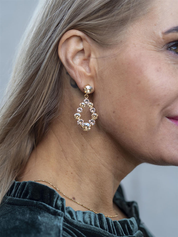 Mini Delia Earrings Gold Champagne