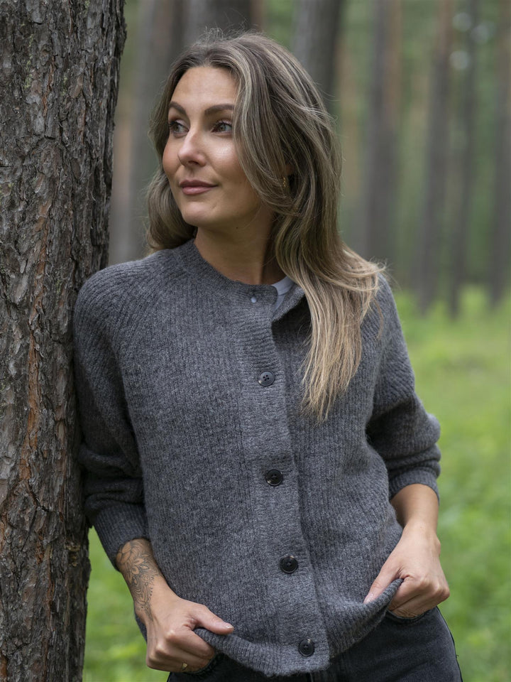 Lulu short cardigan Grå