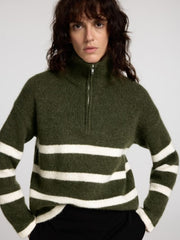 Maline LS Half Zip Grønn