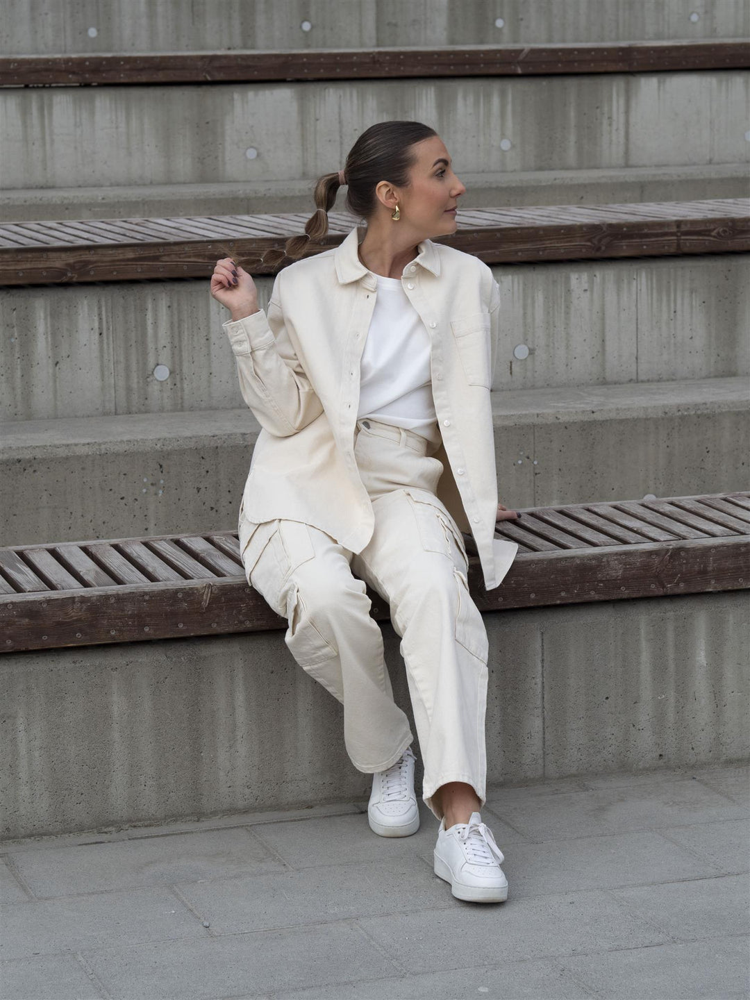 Tiana Work Straight Cargo Offwhite