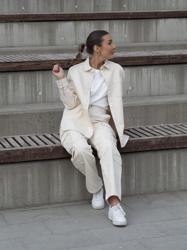 Tiana Work Straight Cargo Offwhite