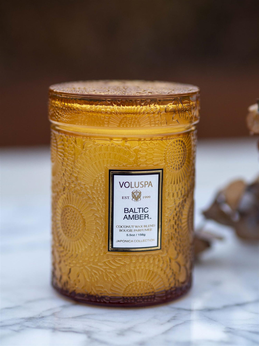Smal Jar Baltic Amber Oransje