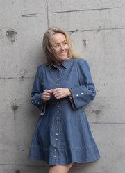 Denim MIni Dress Blå