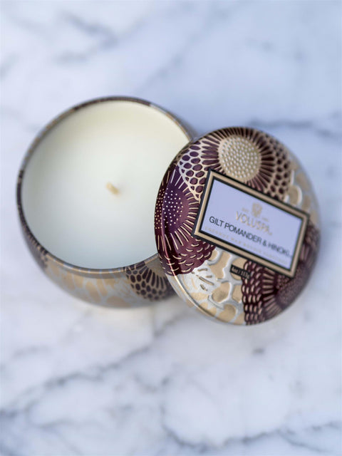 Gilt Pomander & Hinoki Tin Box Gull