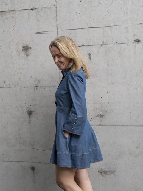 Denim MIni Dress Blå