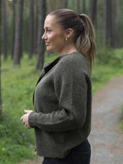 Lulu short cardigan Mørkegrønn