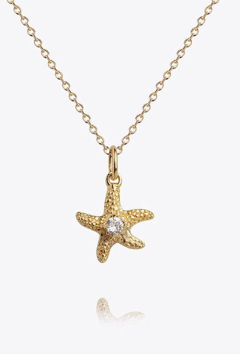 Mini Sea Star Necklace Crystal