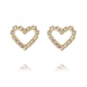 Sweetheart Earring Gold Crystal