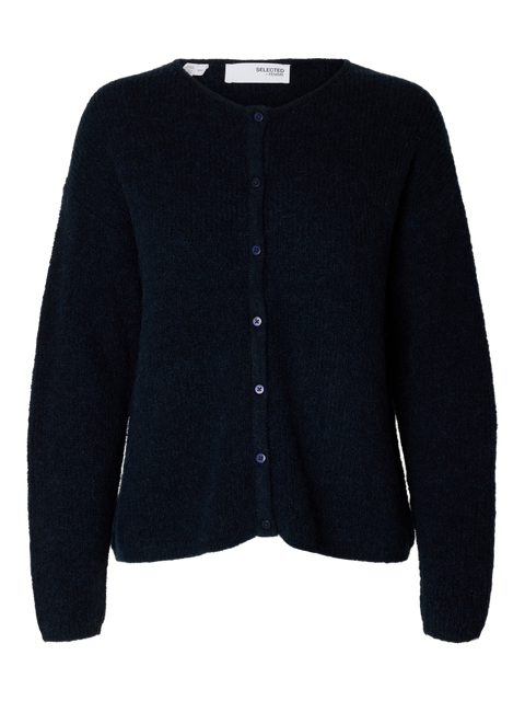 Sia Ras o-neck Cardigan Marine