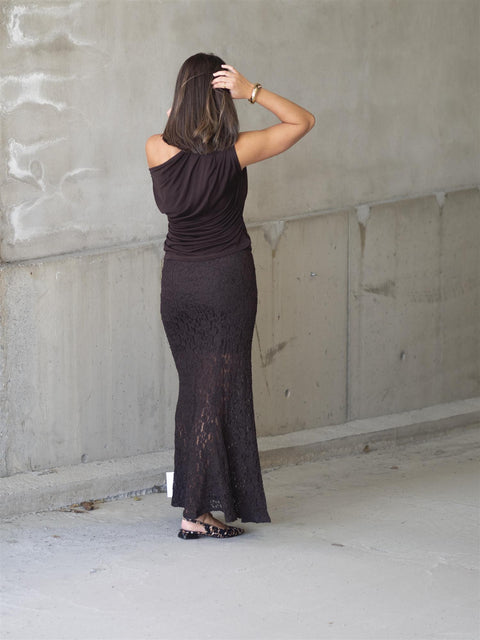 Akasha Lace Skirt Brun