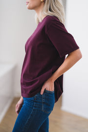 Linn Logo Tee Burgunder