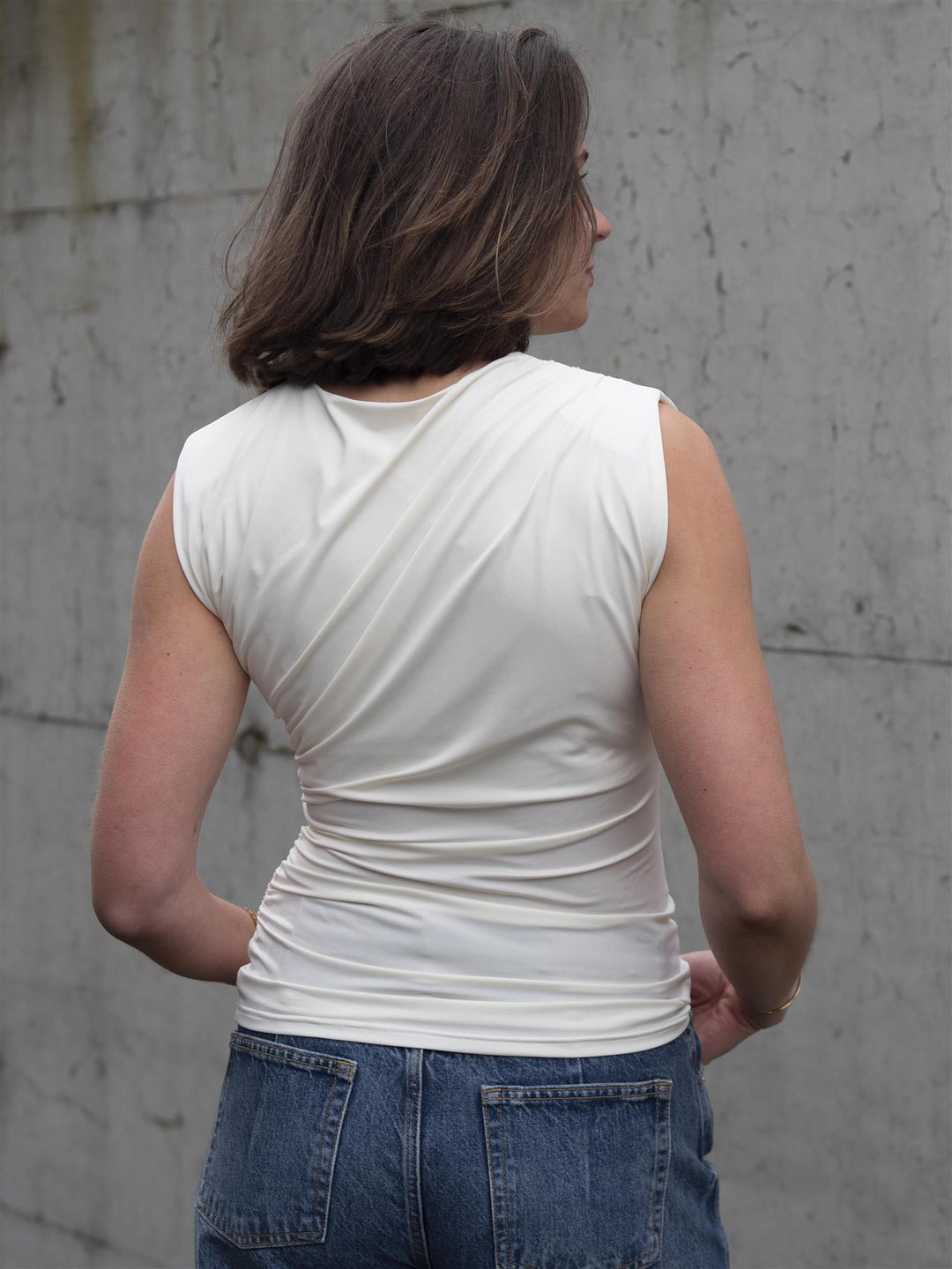 Billi Drape Top Off-White