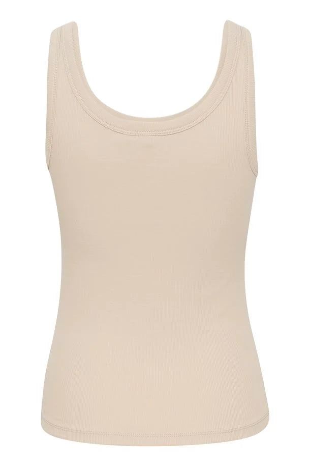 Drew Logo Tank Beige