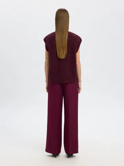 Lulu Knit Vest Burgunder