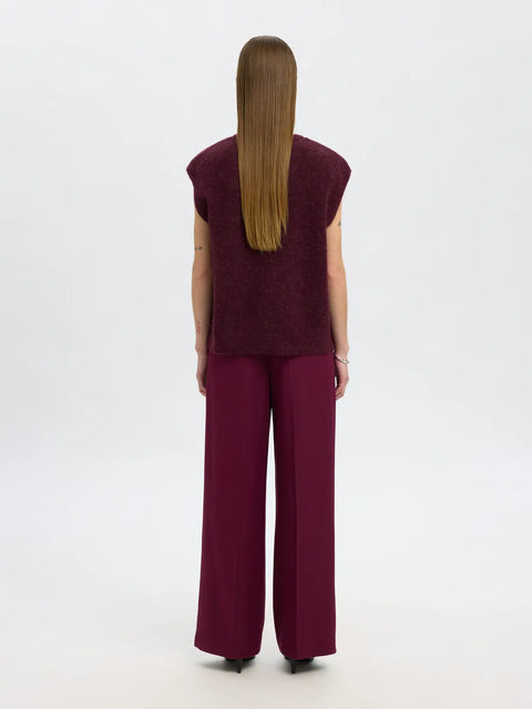 Lulu Knit Vest Burgunder