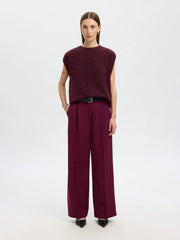 Lulu Knit Vest Burgunder