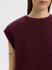 Lulu Knit Vest Burgunder