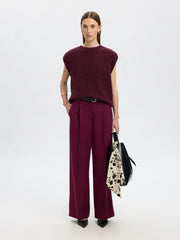 Lulu Knit Vest Burgunder