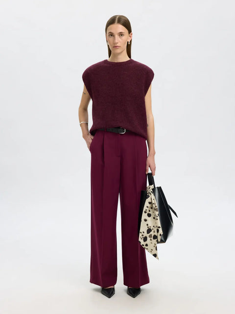 Lulu Knit Vest Burgunder
