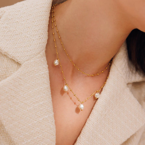 Emmy pearl Necklace Gull