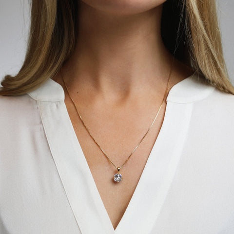 Classic petite necklace Crystal