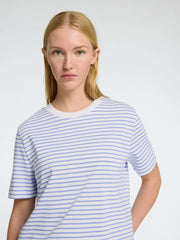 Essential Striped Boxy Tee Hvit/Blå