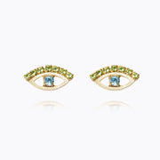 Petite Greek Eye Earrings Crystal
