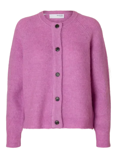 Lulu LS knit Short Cardigan Rosa