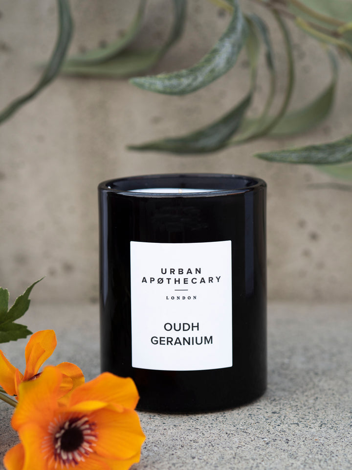 Luxury Scented Candle Oudh Geranium Sort