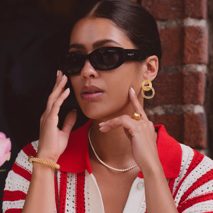 Gianna Earrings Gold Gull
