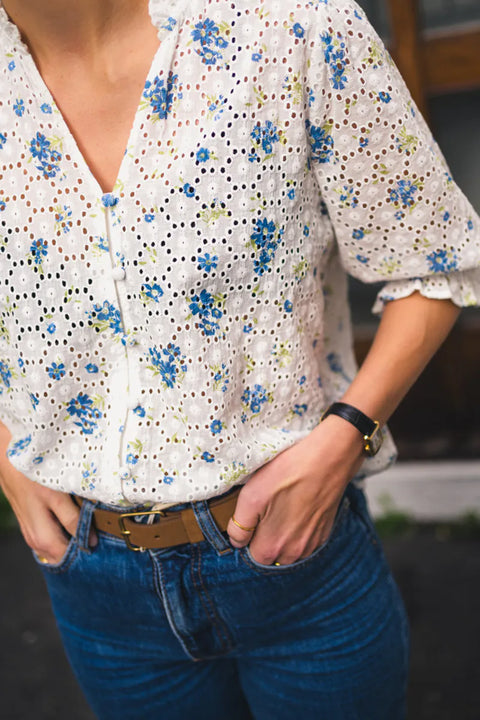 Eivor 2/4 Shirt Blomstrete