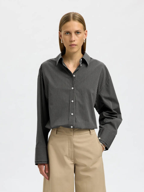 Dan Oversized Shirt Ex Brun