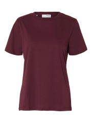 MyEssential O-Neck Tee Burgunder