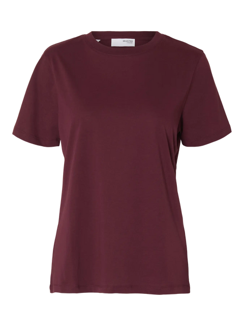 MyEssential O-Neck Tee Burgunder