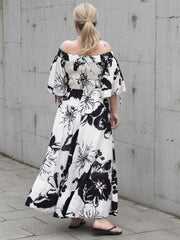 Oline Dress Hvit/Sort