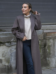 Milla shawlcollar Brun